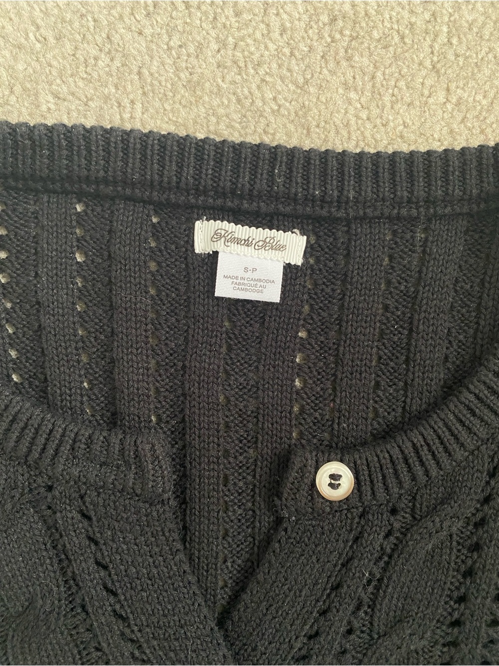 Kimchi Blue Vivian Cable Knit Short Sleeve Cardigan - Picture 4 of 5